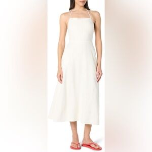 The Drop Women’s White Halter Midi Dress - Size M NWT Sealed